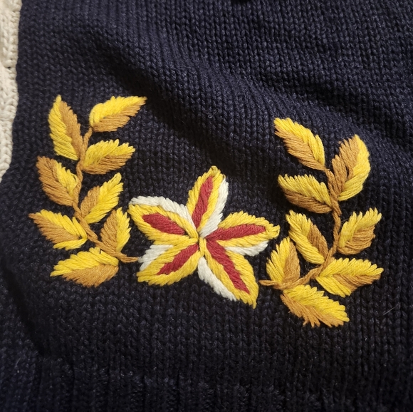 Jason Maxwell Sweater Womens Size 3XL Blue and Red Nautical Button Up Cardigan - Picture 2 of 12